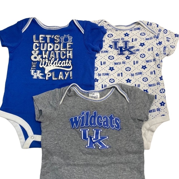 Pro Edge Other - 𝅺(3) Baby Boy Short Sleeve Bodysuits University of Kentucky UofK Wildcats UK